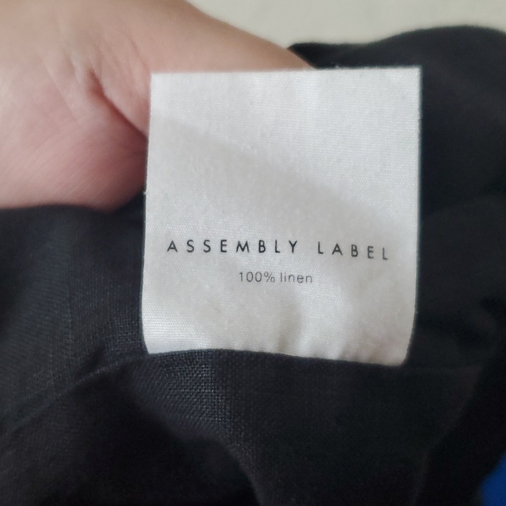 Assembly Label sz 14 100%  linen crop top spaghetti strap - Picture 5 of 7